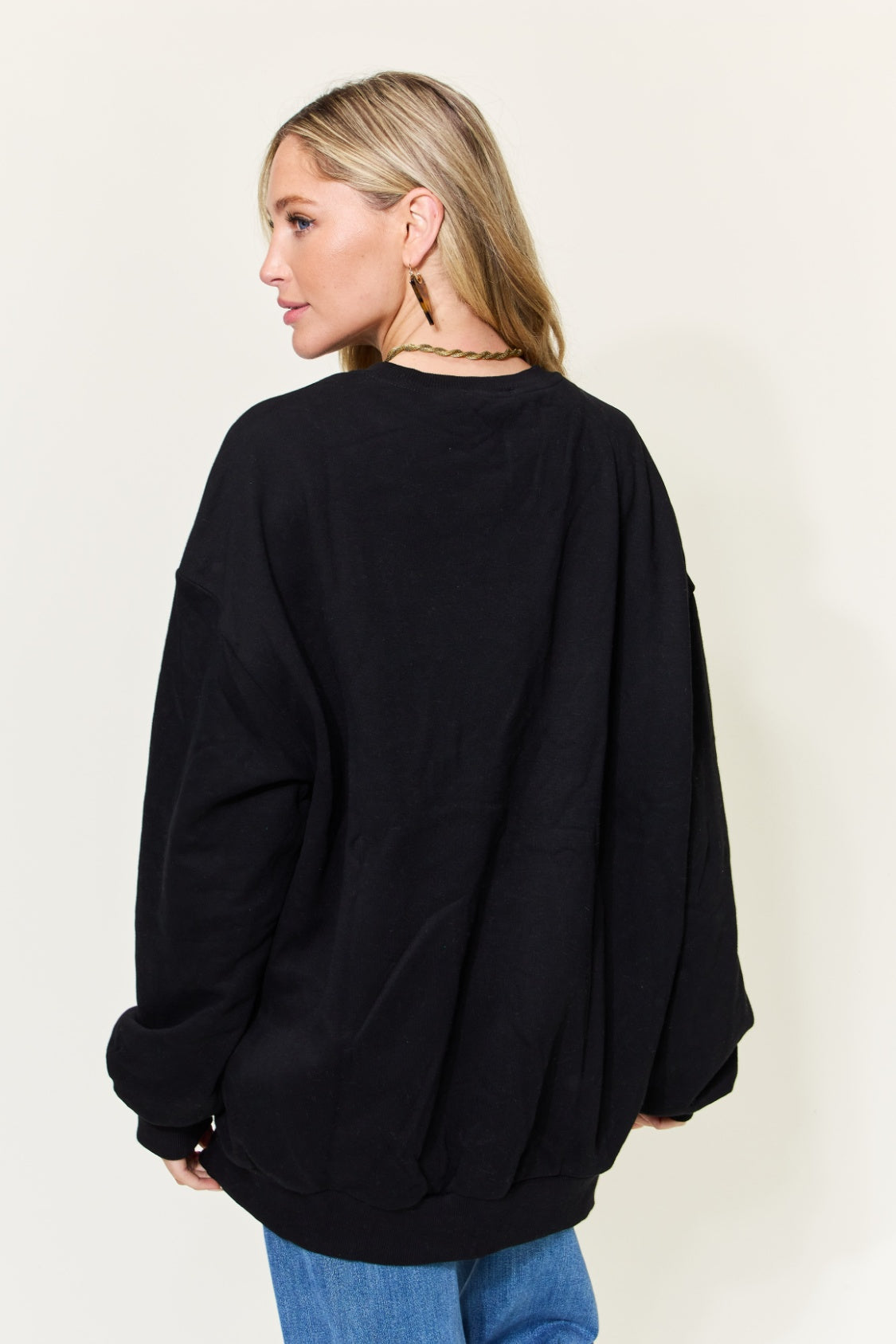 Simply Love Full Size BRIGHTER DAYS Graphic Drop Shoulder Oversized Sweatshirt