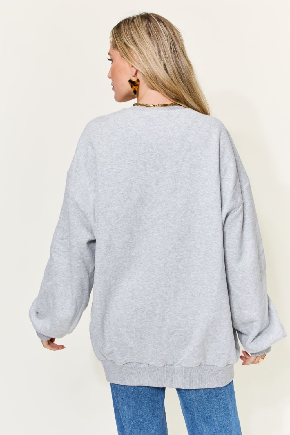 Simply Love Full Size BRIGHTER DAYS Graphic Drop Shoulder Oversized Sweatshirt