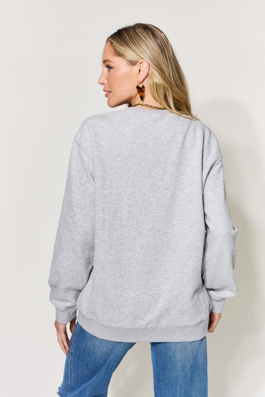 Simply Love Full Size HAPPINESS IS A MOOD Sweatshirt