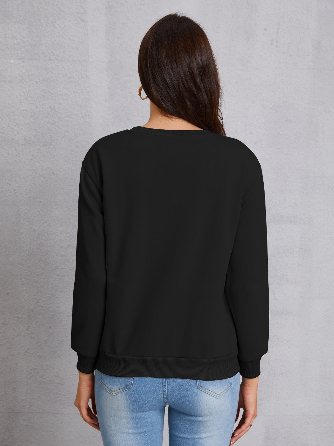 COFFEE Round Neck Dropped Shoulder Sweatshirt